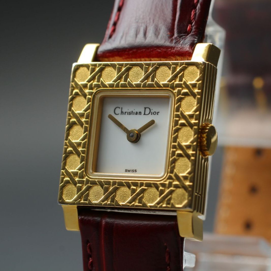425【美品】クリスチャンディオール　 時計　ラ・パリジェンヌ　3色バンド付き Christian Dior - 希少 ディオール ラ・パリジェンヌ 全3色
