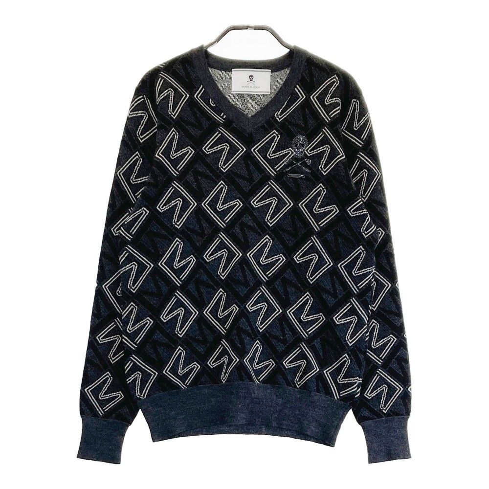 MARKu0026LONA マークアンドロナ Vネックニットセーター カモフラ柄