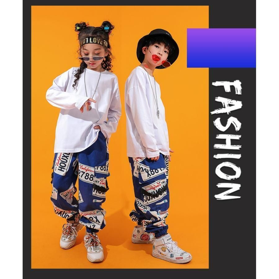 キッズダンス衣装 ヒップホップ セットアップ HIPHOP 長袖 シャン 花柄 パンツ ズボン 男の子 女の子 子供服 ジャズダンス ステージ衣装 練習着 体操服 ningmeng02 STEELWINDOWSANDDOORS_COM