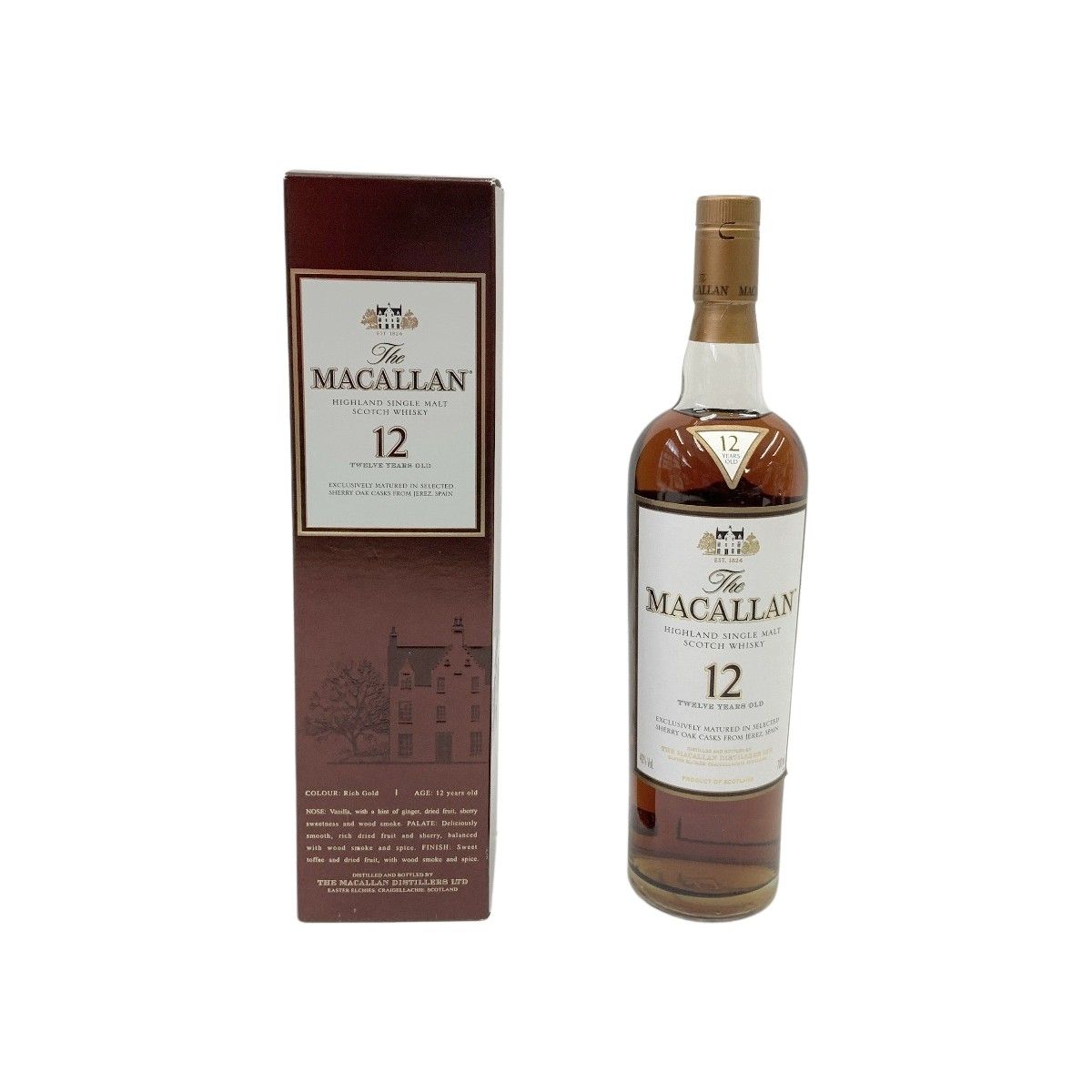 〇〇The MACALLAN マッカラン ハイランド シングルモルト スコッチウイスキー シェリー オーク カスク 12年 旧ボトル 40％ 700ml  - メルカリ