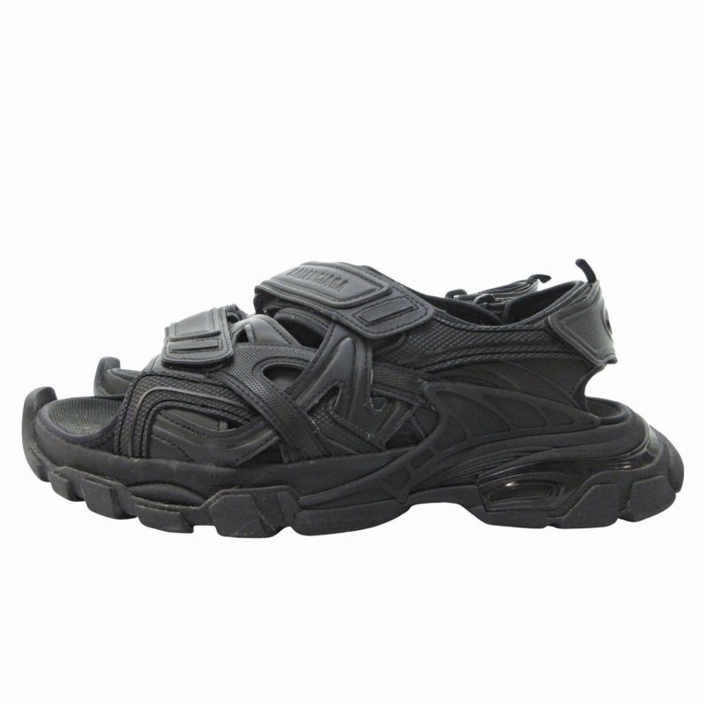 バレンシアガ ブラック サンダルTRACK SANDAL 43 バレンシアガ BALENCIAGA TRACK SANDAL トラックサンダル シューズ