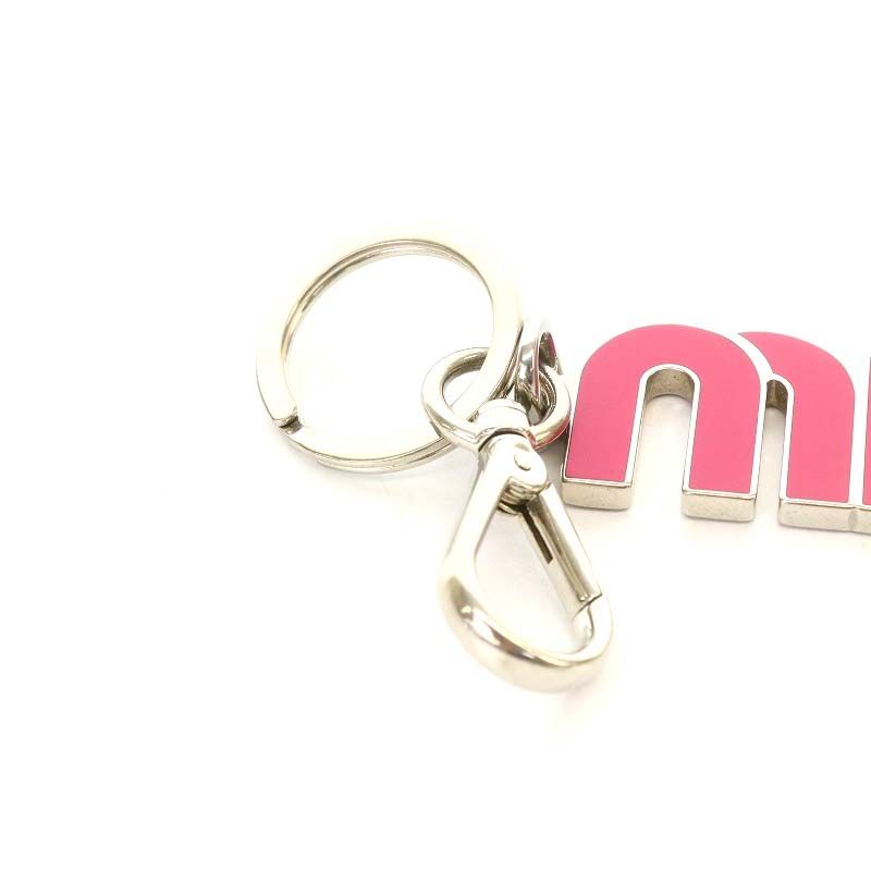 ミュウミュウ miumiu ロゴキーホルダー キーリング カニカン付き
