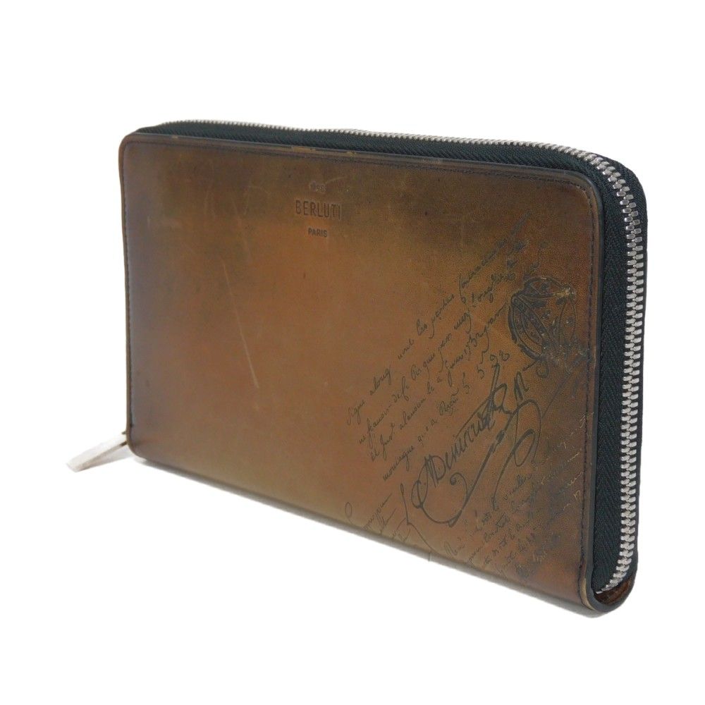 ベルルッティ　オーガナイザー　長財布　ラウンドジッパー　ダブル　ブラック 美品ベルルッティ オーガナイザー クラッチバッグ 長財布 ラウンド
