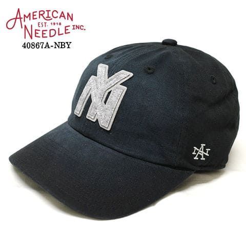 【アメリカンニードル×ステューシー】総柄 サイン 刺繍ロゴ キャップ 紺×黒 STUSSY - 【アメリカンニードル×ステューシー】総柄 サイン 刺繍