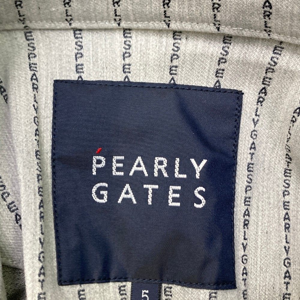 サイズ：5 PEARLY GATES パーリーゲイツ 2023年モデル ストレッチジップジャケット 総柄 グレー系 [240101371875] ゴルフウェア メンズ ストスト サイズ：5 PEARLY GATES パーリーゲイツ 2023年モデル