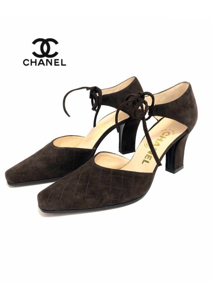 入手困難★CHANEL★シャネル★パンプス★マトラッセ★ハイヒール★スエード★茶