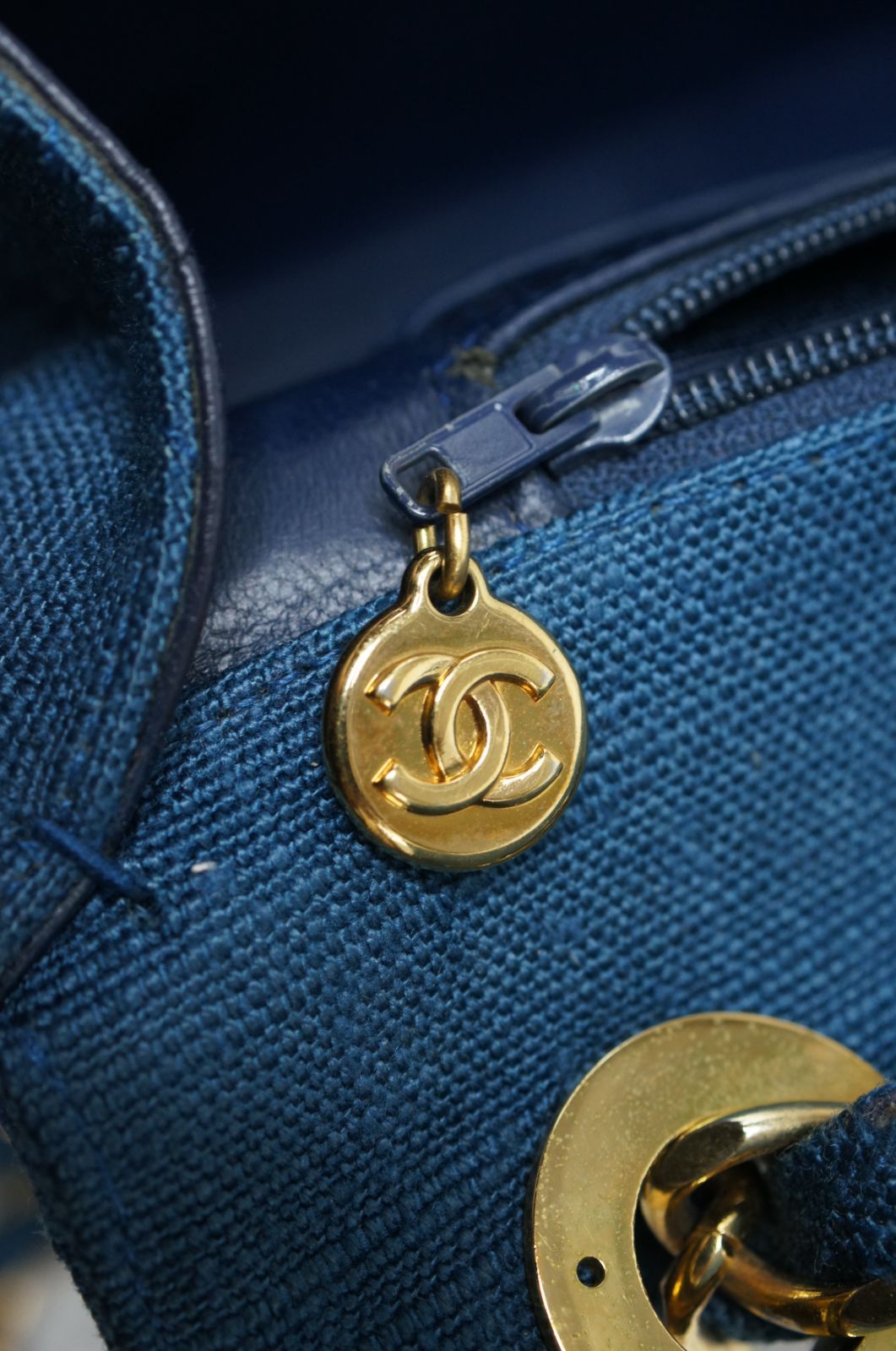 CHANEL シャネル チェーンショルダーバッグ デニム デカマトラッセ