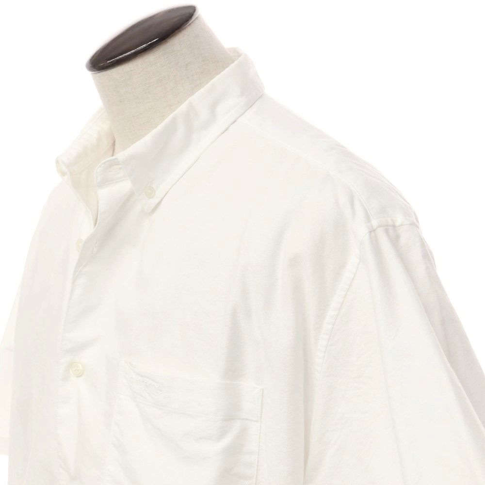 【中古】シュプリーム Supreme 2023年春夏 Loose Fit S/S Oxford Shirt オックスフォードコットン 半袖BDシャツ  ホワイト【サイズL】【メンズ】