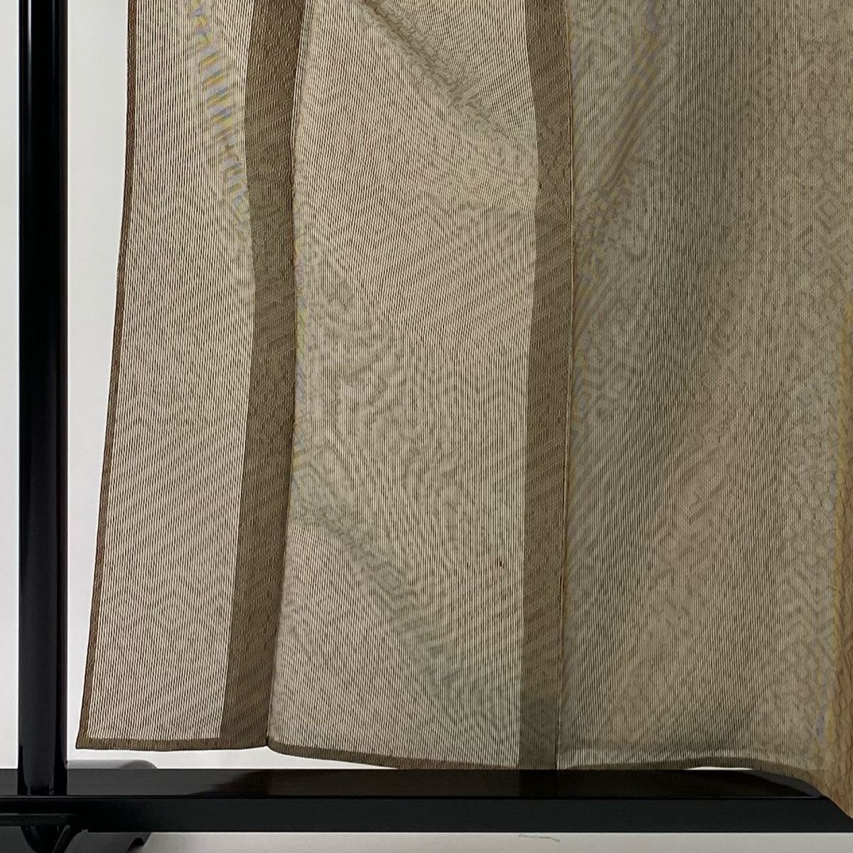 小紋 身丈157.5cm 裄丈64cm M 薄物 幾何学 灰緑 正絹