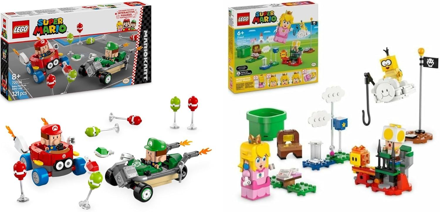 【セット買い】レゴ(LEGO) スーパーマリオ マリオカート – ベビィマリオ vs ベビィルイージ 72034 + ピーチとぼうけん! 71441