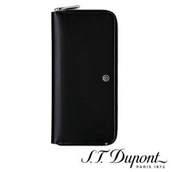 S.T. Dupont エス テー デュポン ラインD 長財布 ジッパー小銭入れ付 13CC ブラック 180044