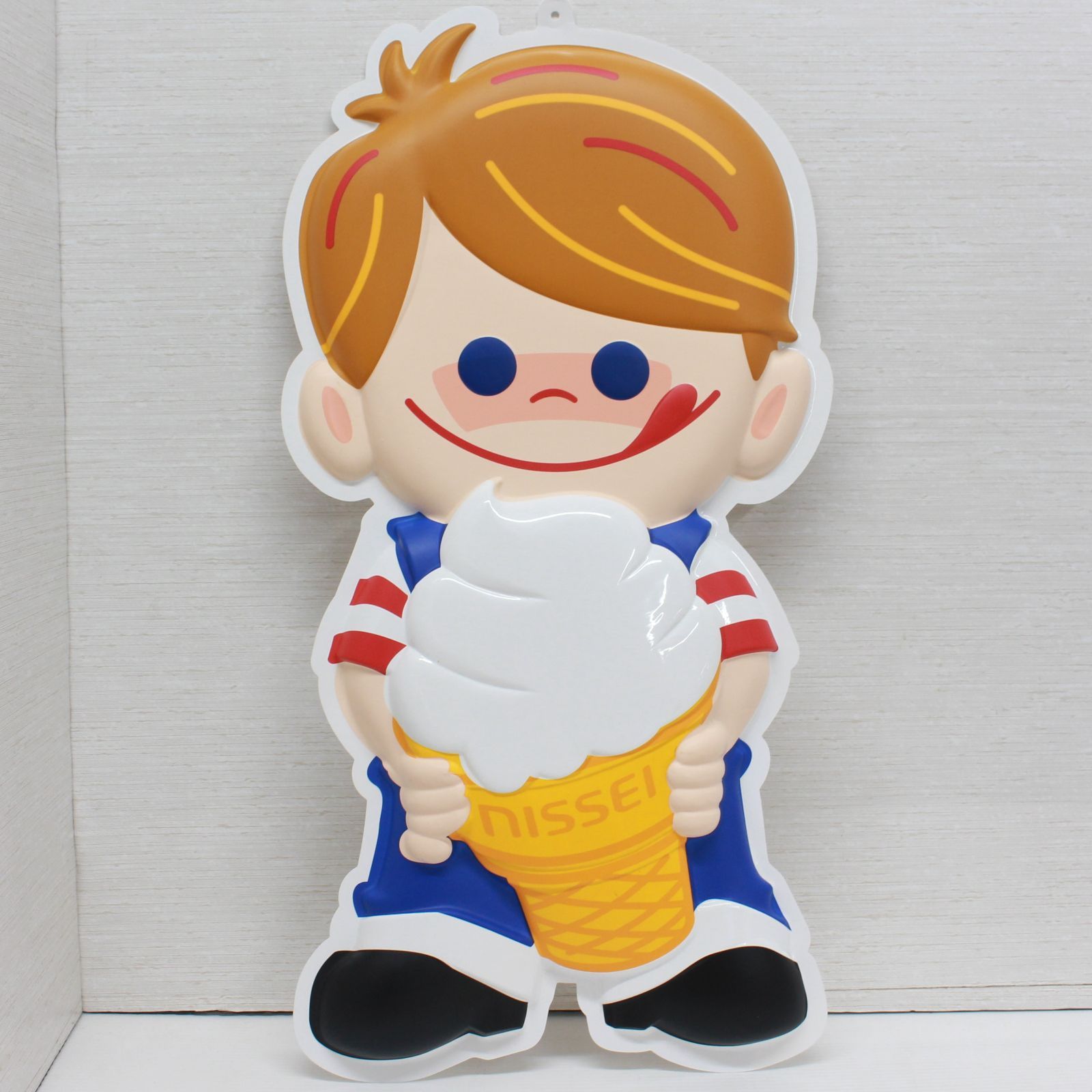 ニックンセイチャンの看板 非売品】NISSEI ニックンセイチャン ソフトクリーム販促用看板