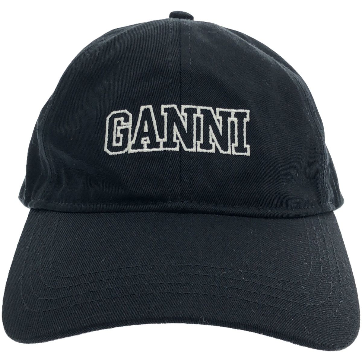 GANNI ガニー ロゴ ベースボールキャップ 5890 ブラック F