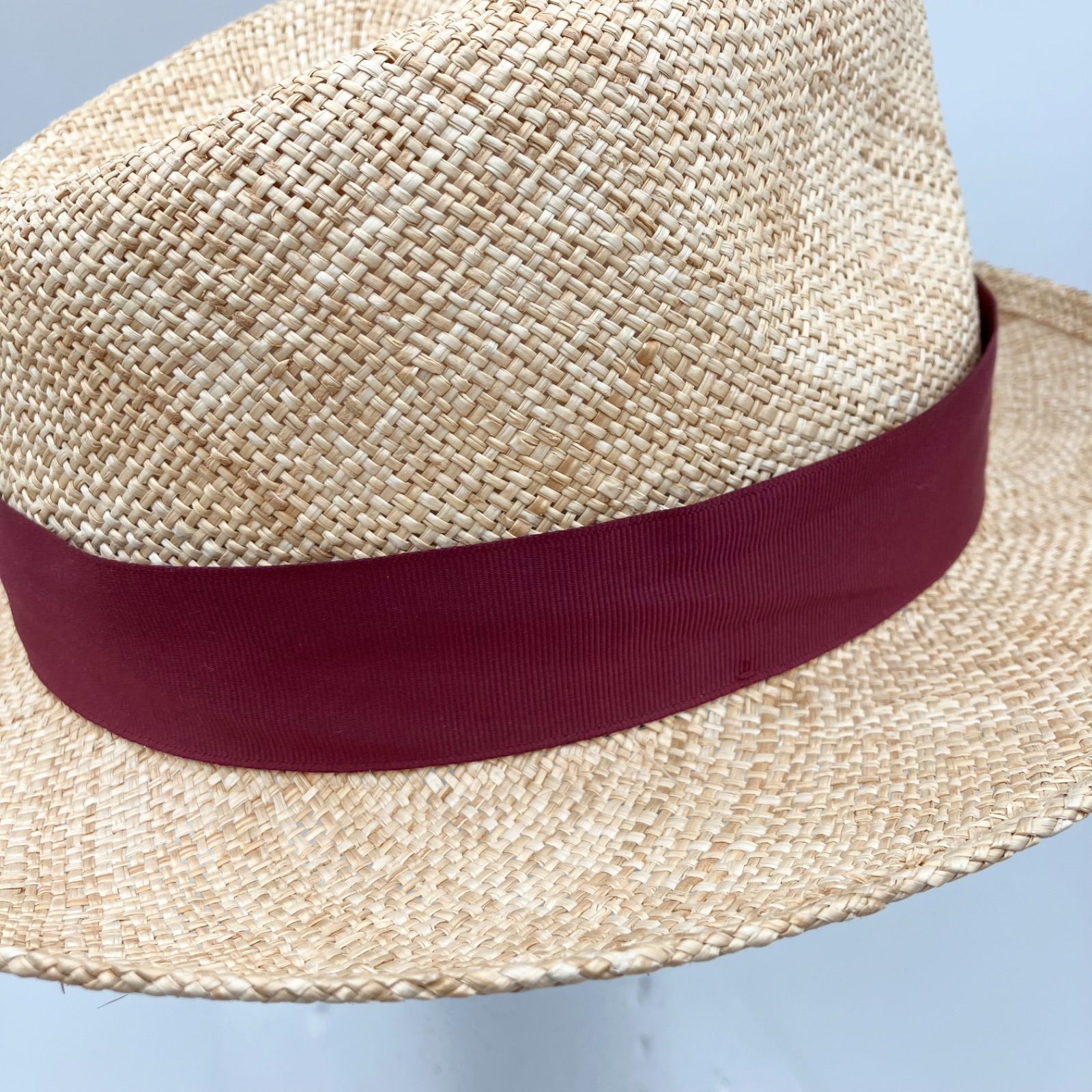 タグ付き 未使用 SCHOTT ショット STRAW HAT PLANE RIBBON