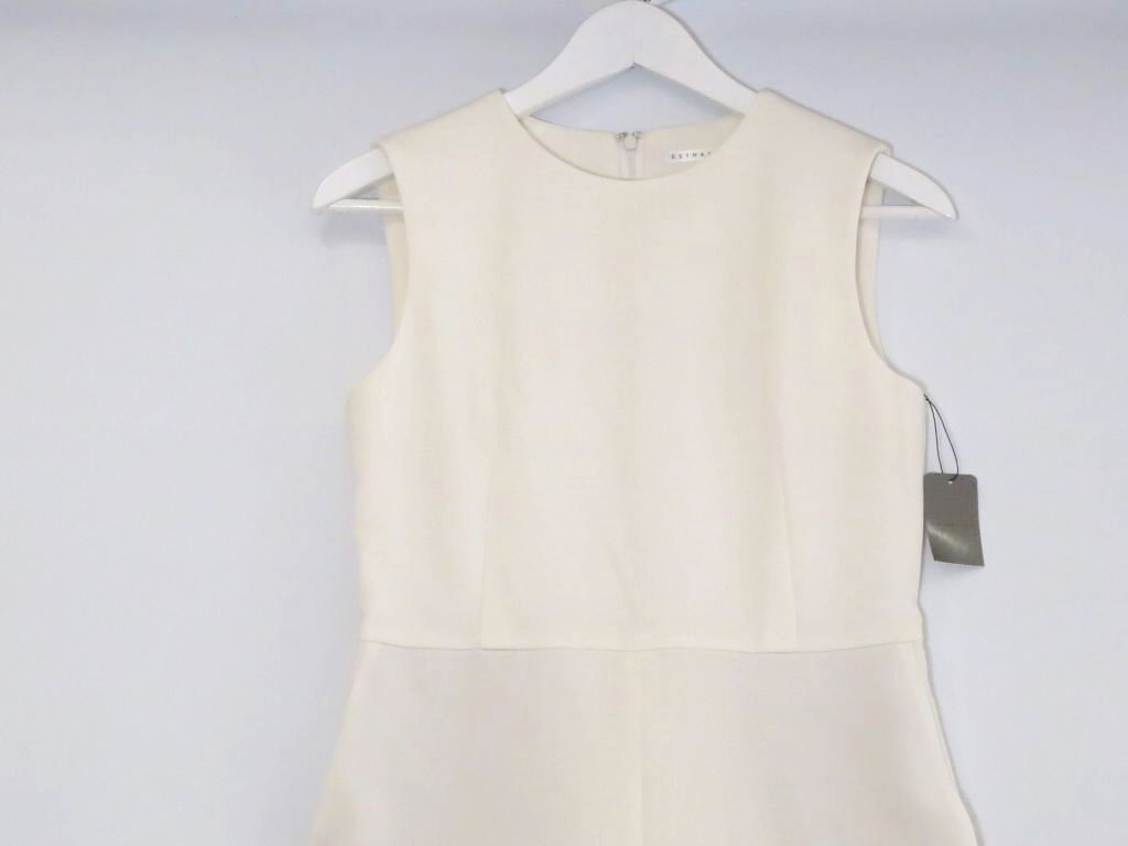 222625 ESTNATION エストネーション ノースリーブ オールインワン トリアセテート ストレッチ 36 31-109-11-120090