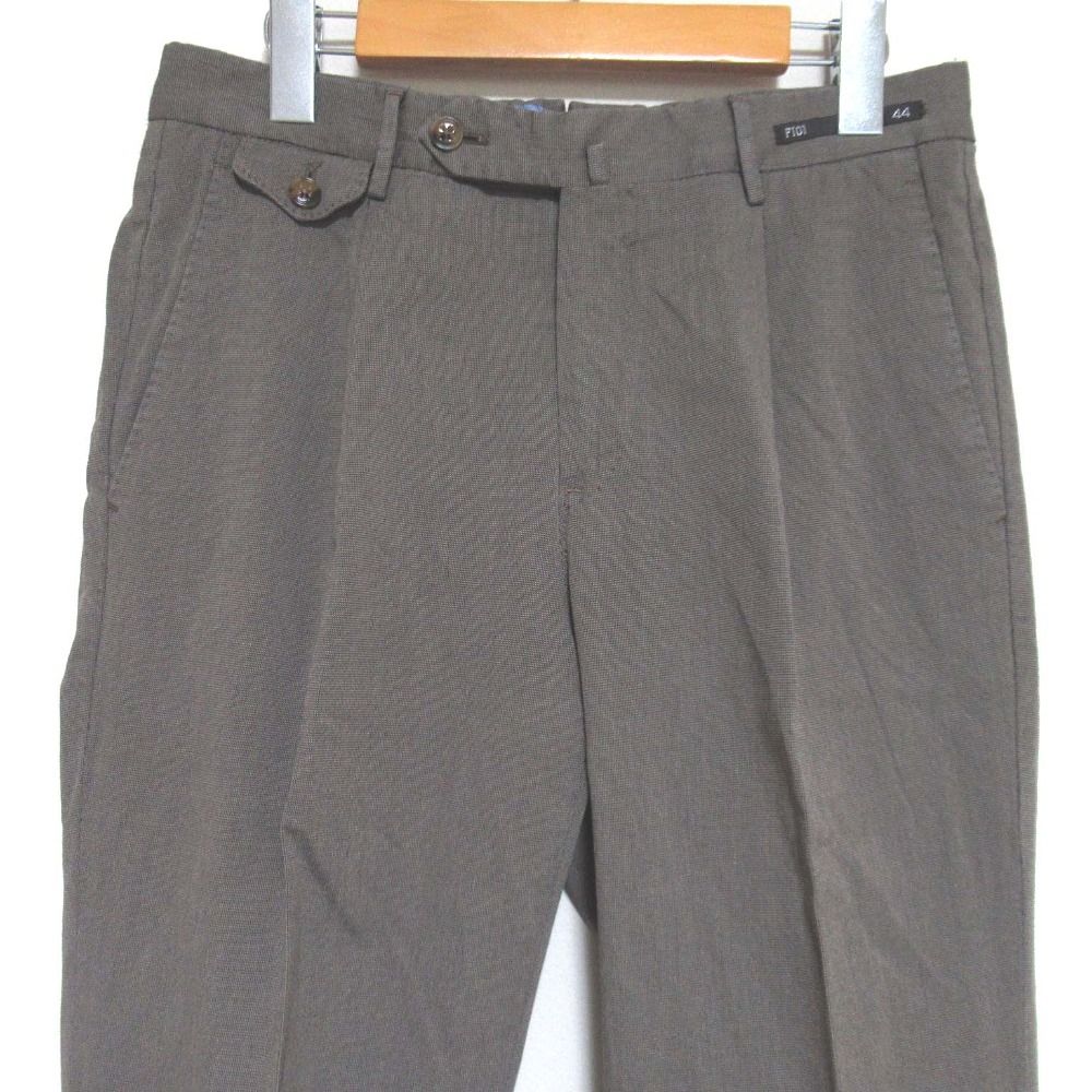 PT01 ピーティーゼロウーノ ジェントルマンフィット ストレッチ スラックスパンツ サイズ44 ブラウン メンズ 古着 NOITHATQUANGTHANH_NET