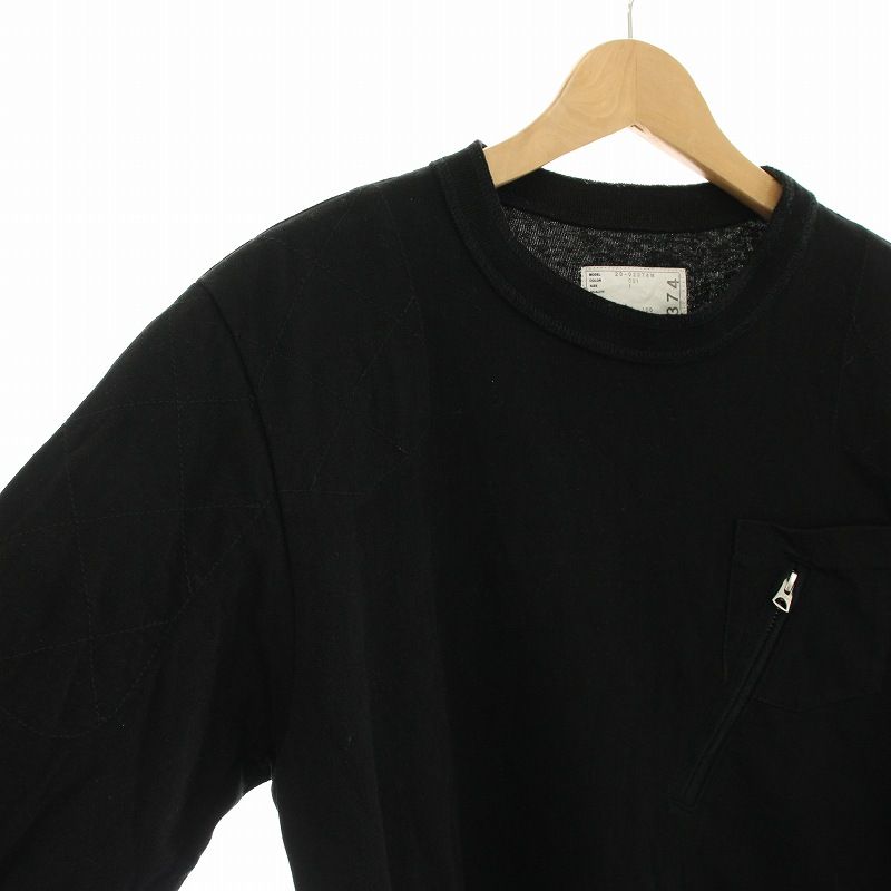 sacai ブラック 長袖カットソー 22-02933M サカイ(Sacai)サカイ カットソー 衣料品 トップス メンズ 22