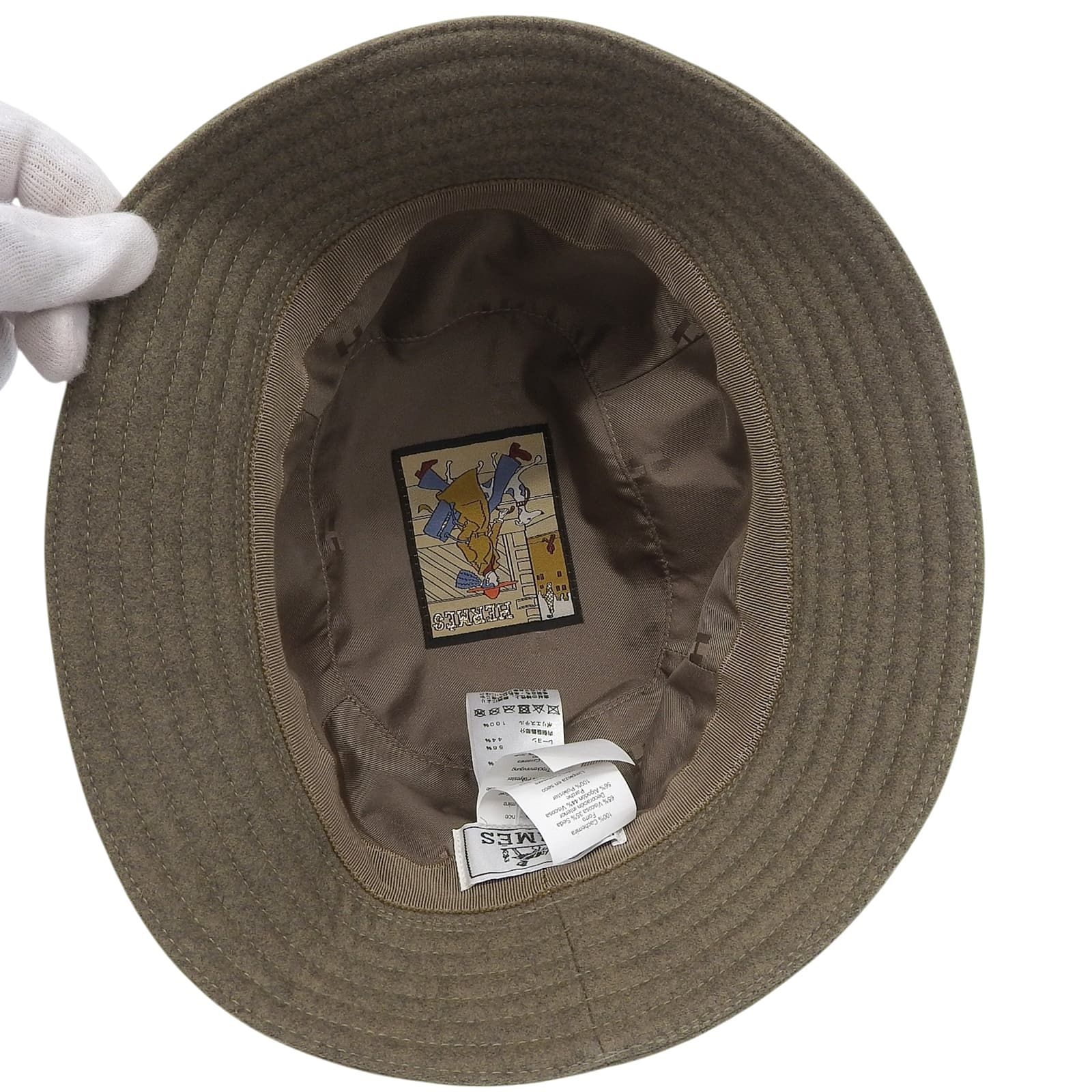 HERMESエルメス エルメス バケットハット 正規品 シルク100%バケット