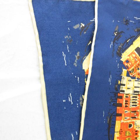 マニプリ manipuri シルクスカーフ 総柄 青 ベージュ *A708 - メルカリ 