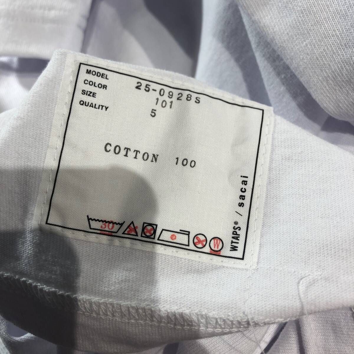 25ss sacai × WTAPS short sleeve T-shirt back logo 半袖T