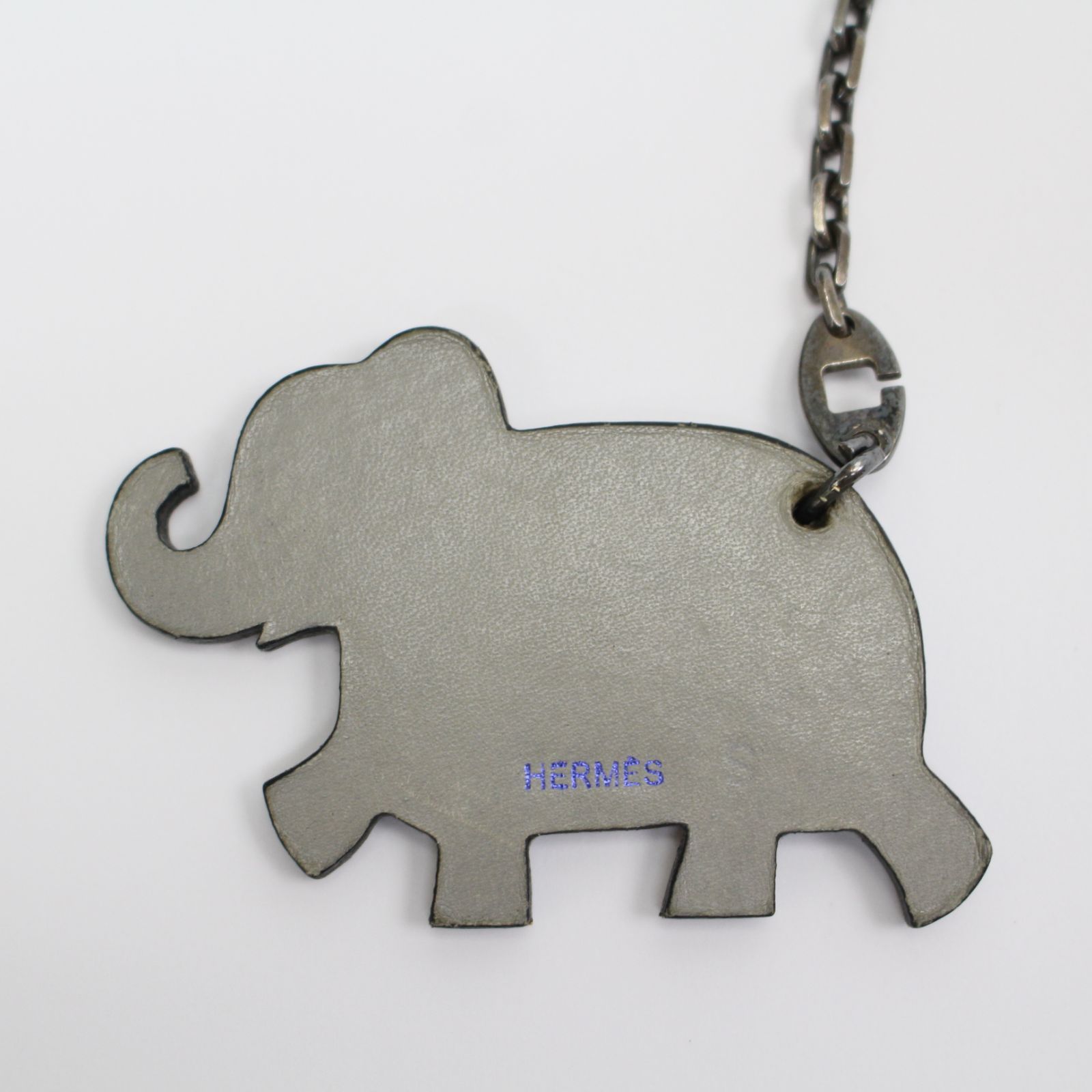 414)HERMES エルメス エレファント チャーム パープル