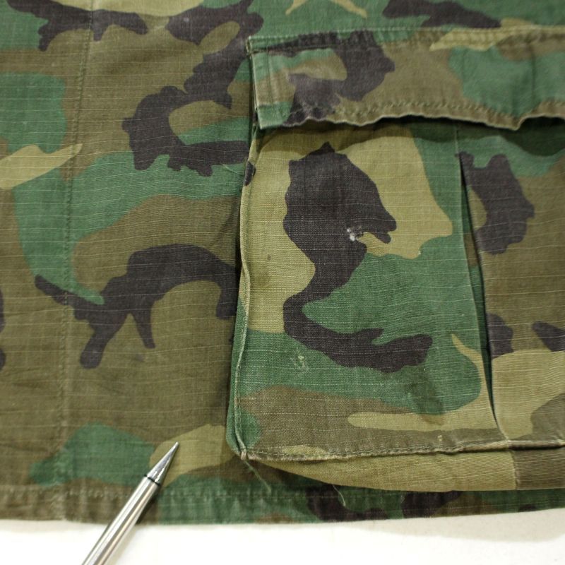 80s USA製 vintage U.S.ARMY ウッドランドカモ リップストップ