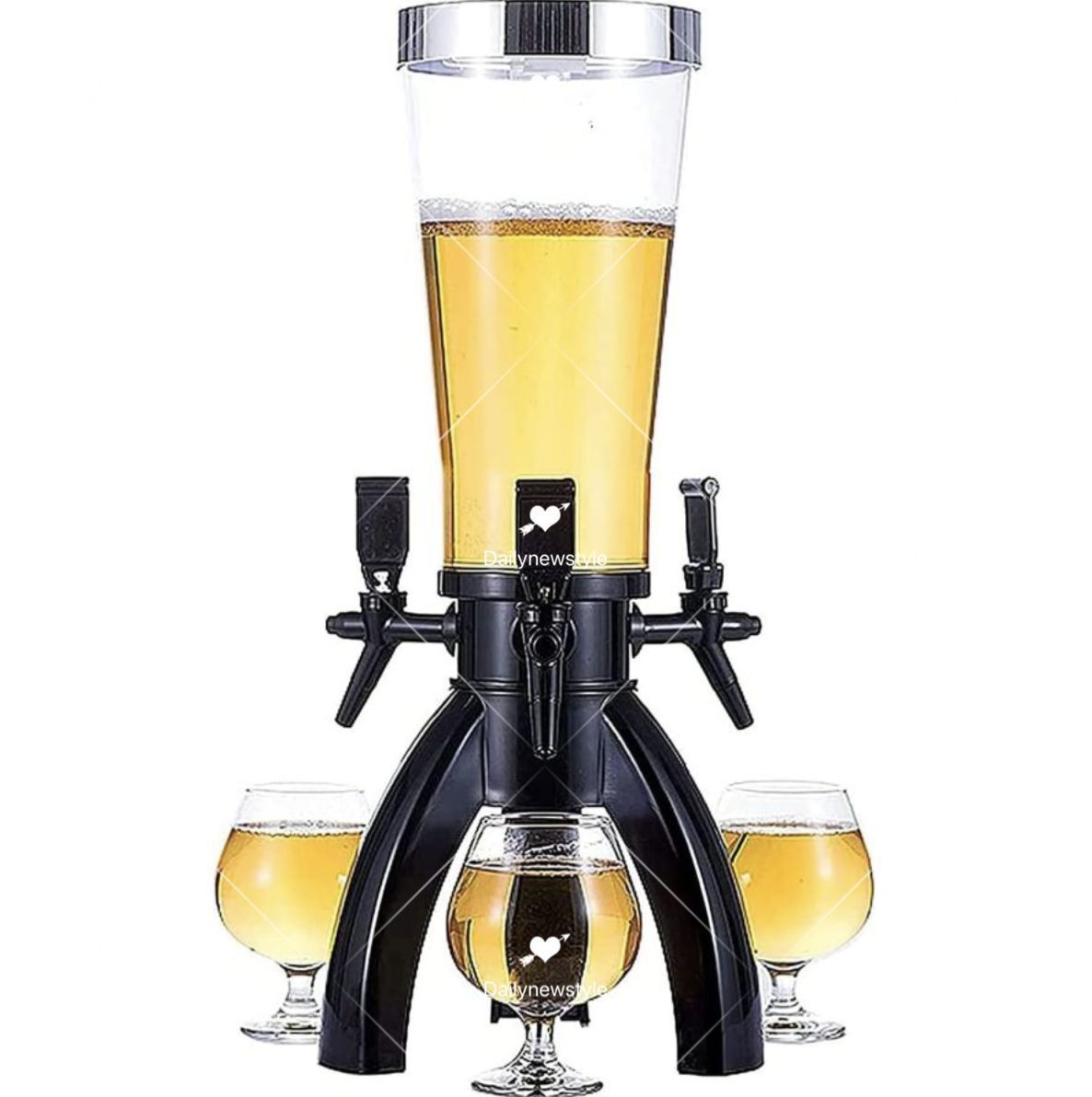 人気推薦◆ビールディスペンサー 3L ビールディスペンサー パーティーバーベキューレストランの飲料および飲料用の 3 つの蛇口とアイスパ