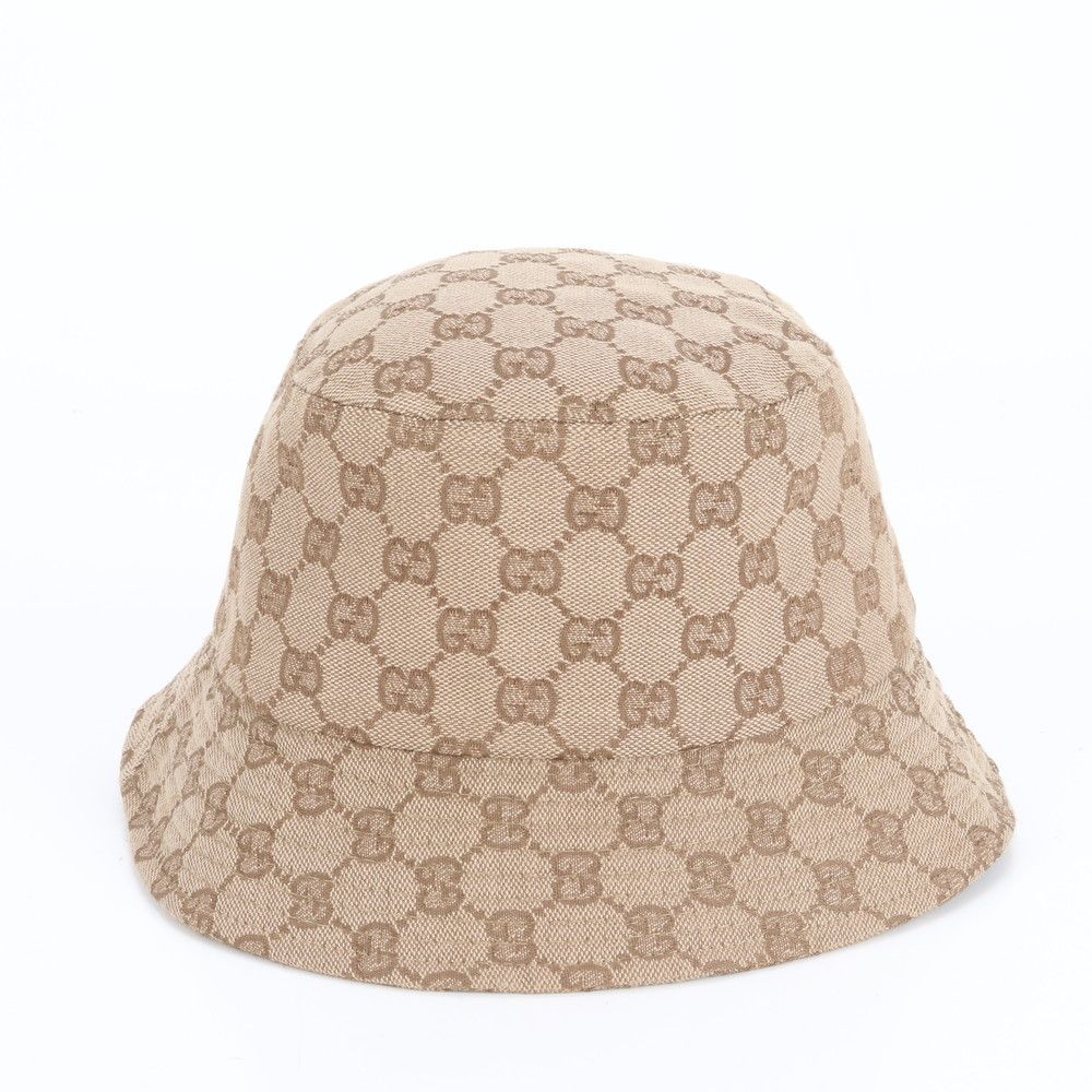 【美品】GUCCI グッチ GGキャンバス バケットハット 男女兼用 帽子 グッチ(GUCCI)グッチ GGキャンバス バケットハット ハット 帽子