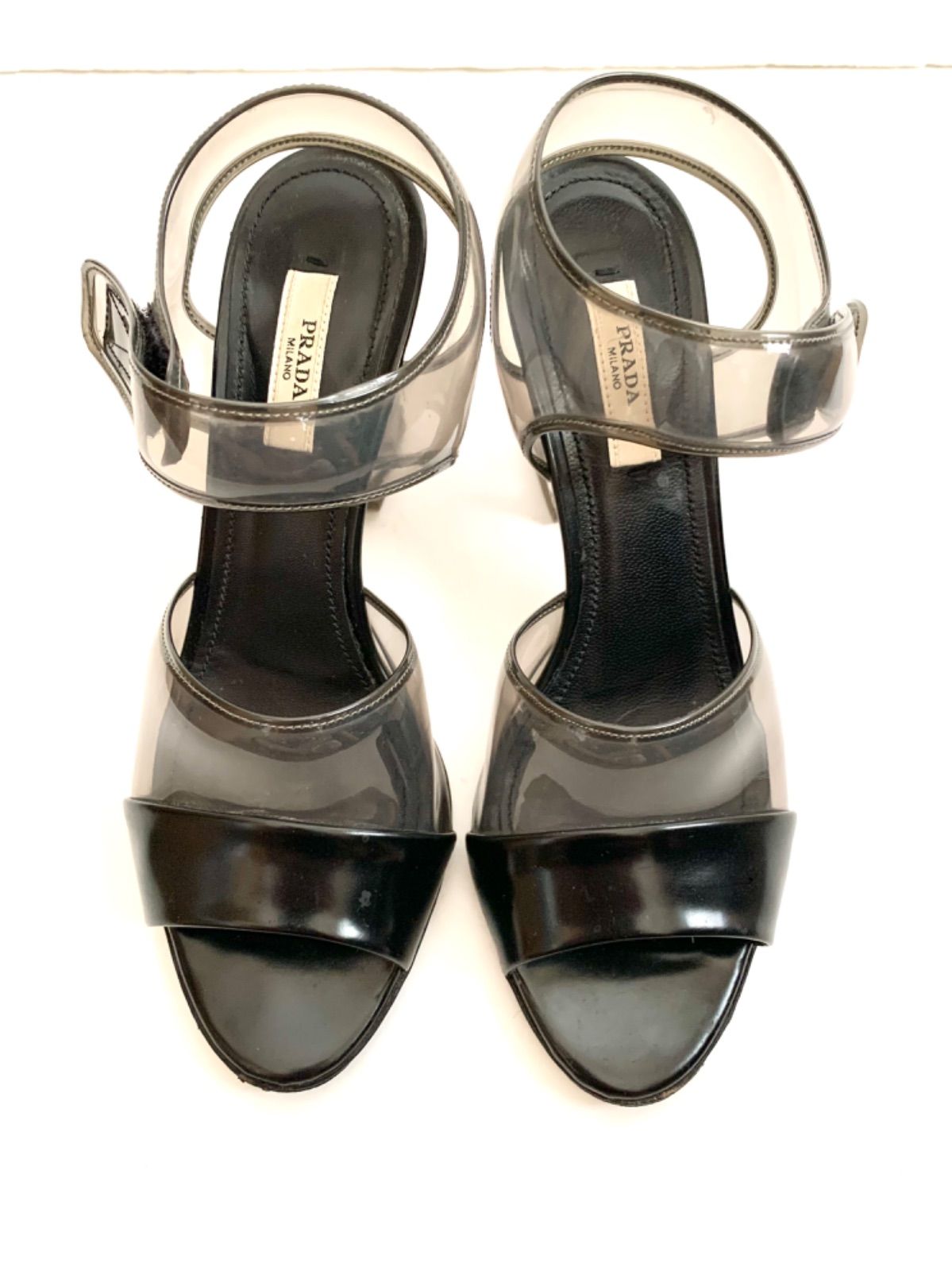 ほぼ未使用 PRADA プラダ クリアサンダル ミュール スケルトン シルバー PRADA プラダ スケルトンサンダル クリアサンダル - メルカリ