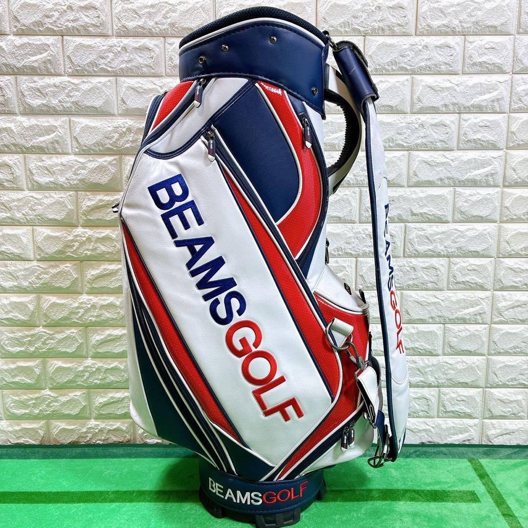 ビームス ゴルフ トリコロールカラー　キャディーバック 9インチ ビームス ゴルフ トリコロールカラー キャディーバック 9インチ