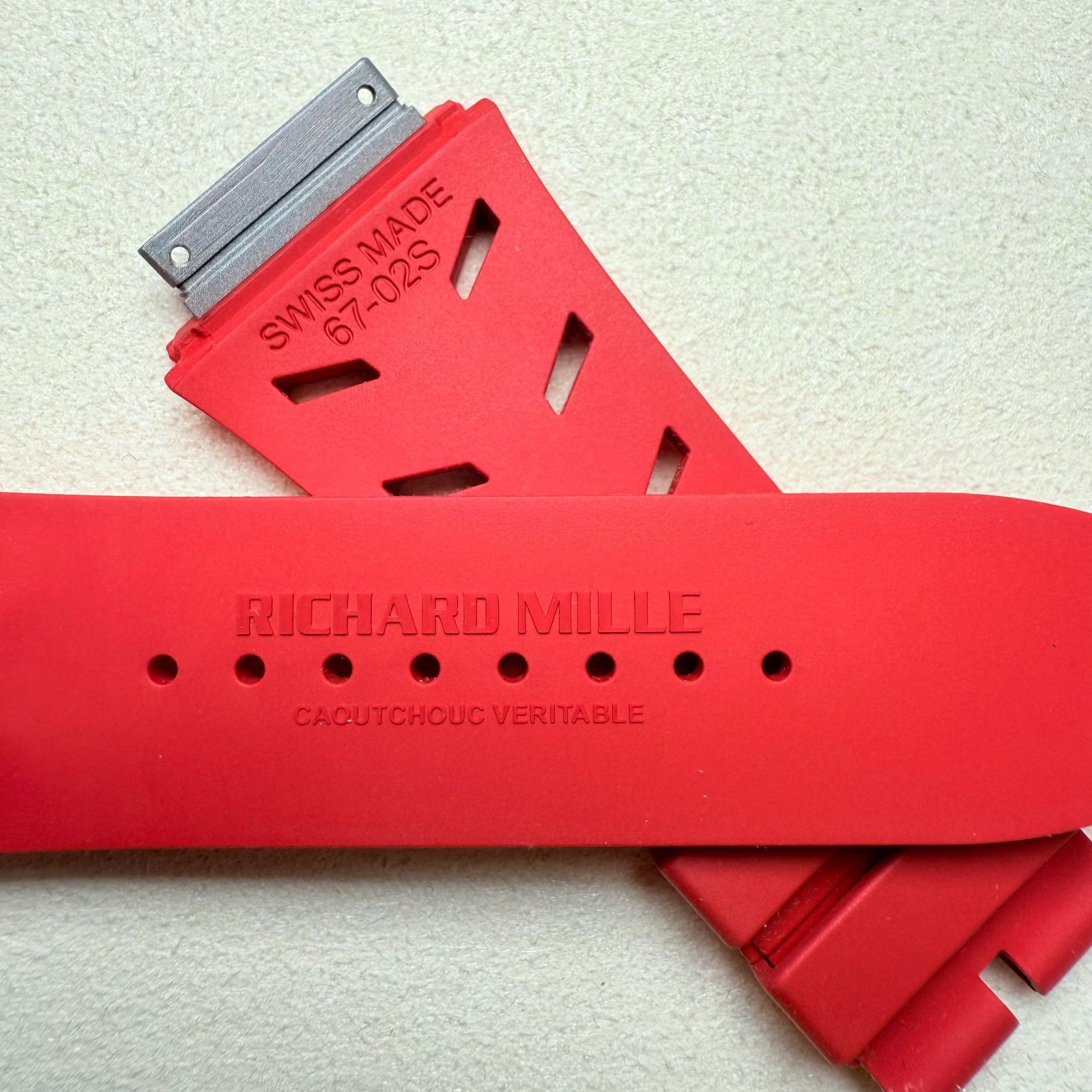 リシャールミル ラバーストラップ ベルト RM67-02 RUBBER STRAP RED S