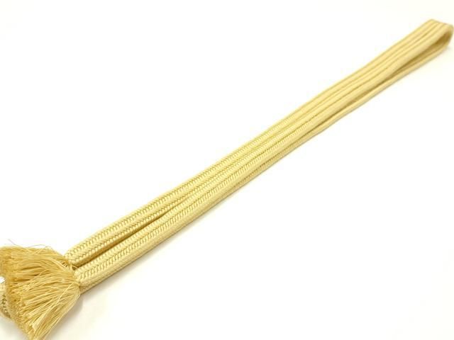 平和屋着物 上 有職組紐道明 帯締め 冠組 淡黄色 宮内庁御用 国立博物館御用 東京芸術大学御用 AABA9946ay