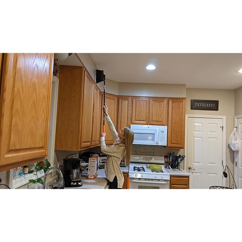  JEHONN ほうきとちりとりセット 家庭用 ロングハンドル 軽量 180度回転ほうきセット 屋内 直立型 櫛歯付き 店舗スイープセット 部屋 キッチン オフィス ロビー用 DIY作業必需品 キッチン 住宅設備