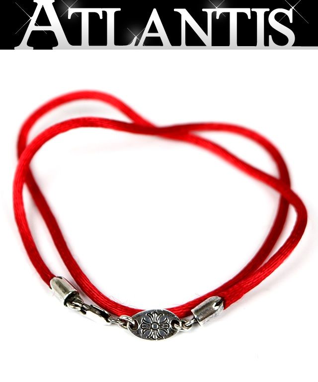 CHROME HEARTS 銀座店 クロムハーツ KZコード ブレス メンズ シルバー SV925 赤 100726