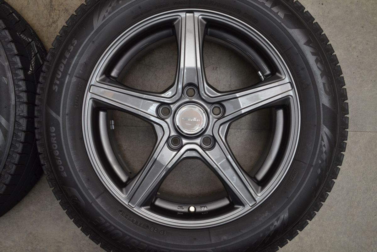超バリ溝 製 トップラン 16in 6.5J 38 PCD114.3 ブリヂストン ブリザック VRX3 205 60R16 ノア ヴォクシー ステップワゴン FFCRYSTALESIA_COM