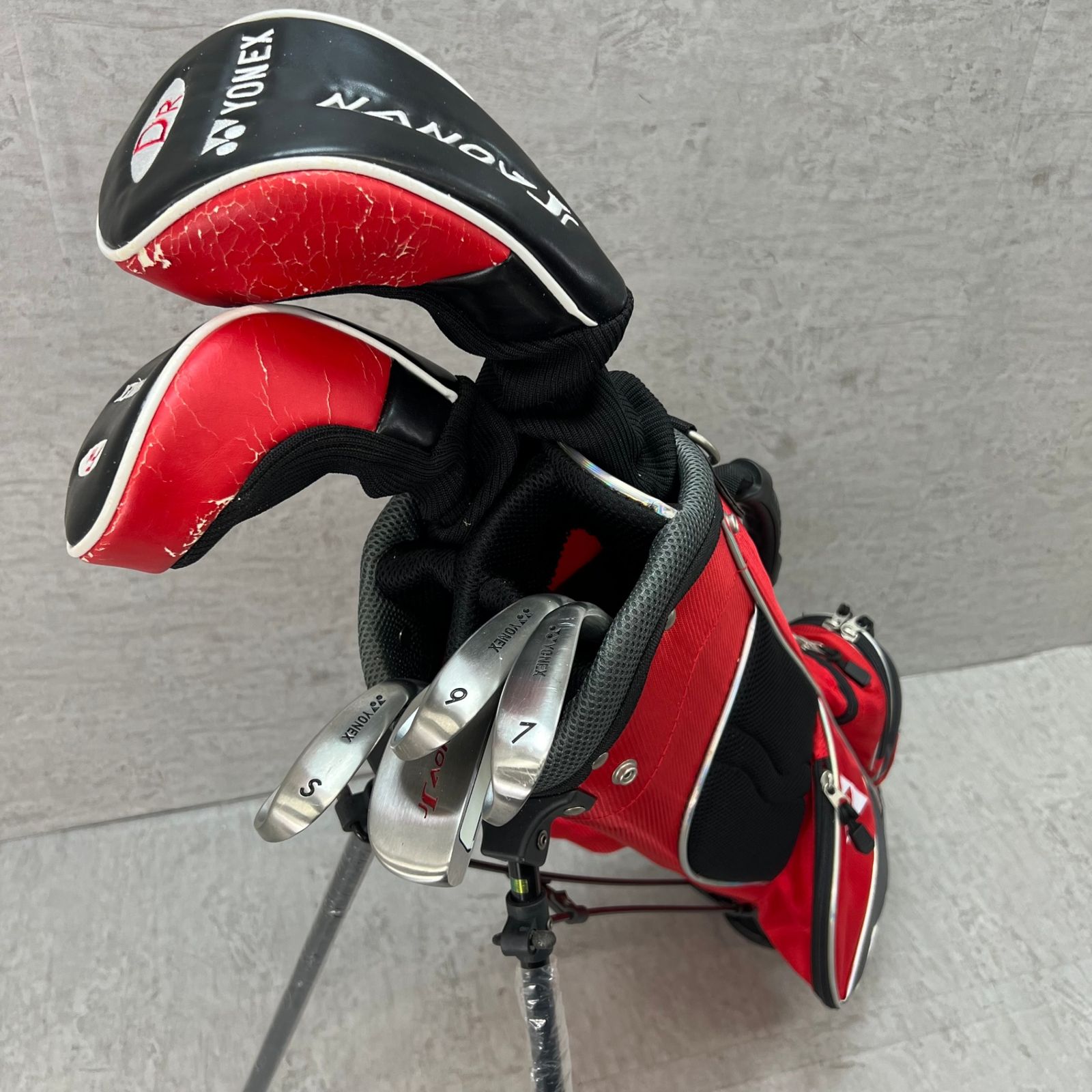 YONEX - レフティー　YONEX　ヨネックス　ジュニアゴルフ６本セット　カーボン　左利き用　キャディバッグ　初心者おすすめ　入門用　子供 レフティー YONEX ヨネックス ジュニアゴルフ6本セット
