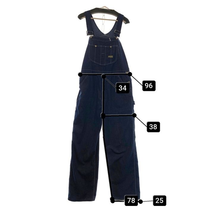 Sears シアーズ TOUGHSKINS デニムオーバーオール インディゴ Size 38×32 Sears シアーズ TOUGHSKINS デニムオーバーオール インディゴ Size 38