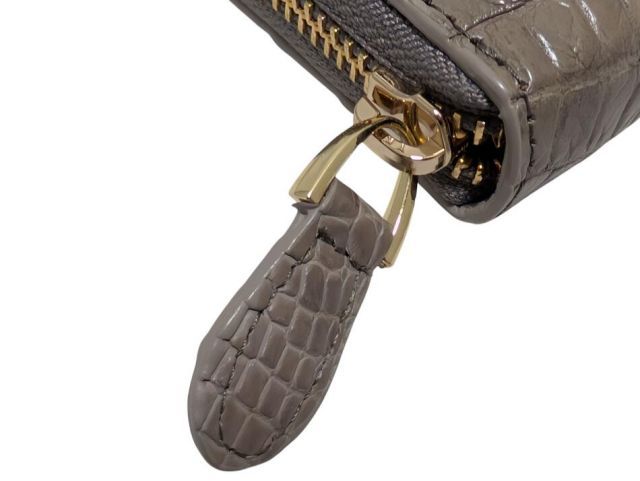 未使用 ノンブランド クロコダイル 長財布 ラウンドファスナー ジップ