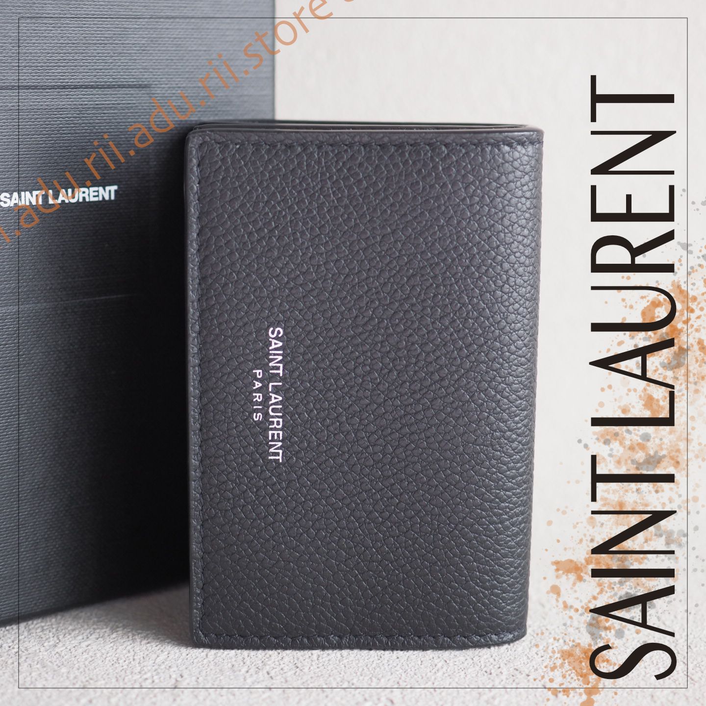 未使用極美品☆ サンローラン SAINT LAURENT コンパクトウォレット 三