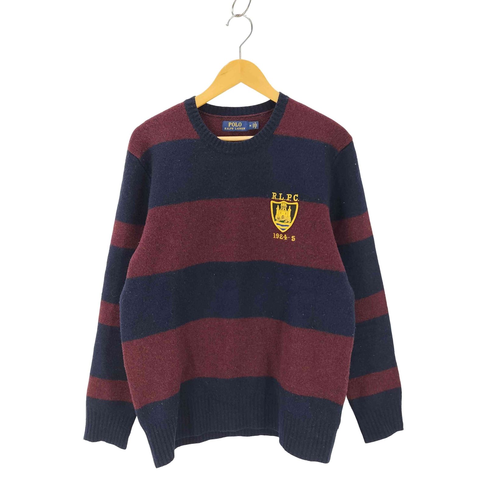 ポロラルフローレン POLO RALPH LAUREN エンブレム ボーダークルーネックニット ナンバリング メンズ JPN：M 