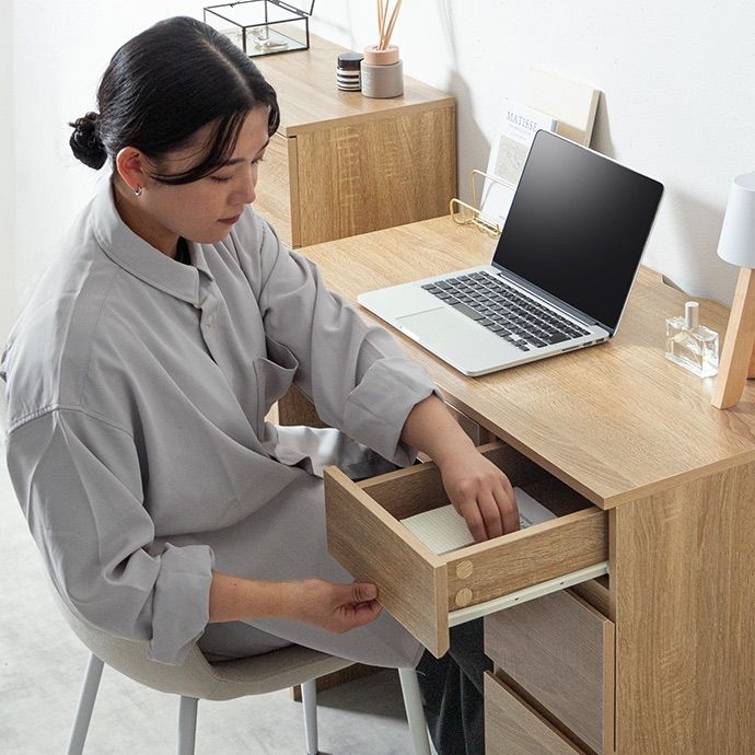 引き出し付きコンパクトデスク
