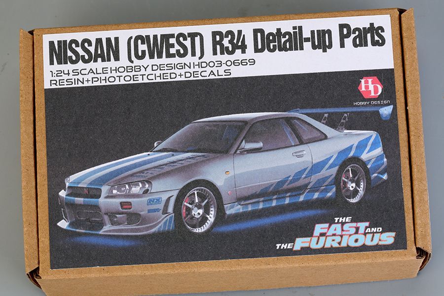 ホビーデザイン HD03-0669 1|24 Cウエスト 日産 スカイライン GT-R R34 ディティールアップパーツ タミヤ24210用 レジン エッチング メタル