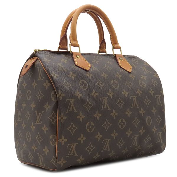 ルイヴィトン LOUIS VUITTON ハンドバッグ スピーディ 30 モノグラムキャンバス モノグラム ゴールド金具 茶 ミニボストン 鍵 パドロック M41108 SP0995