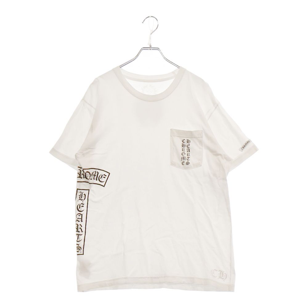 CHROME HEARTS (クロムハーツ) Side Logo Tee サイド ロゴ クルーネック 半袖Tシャツ ホワイト