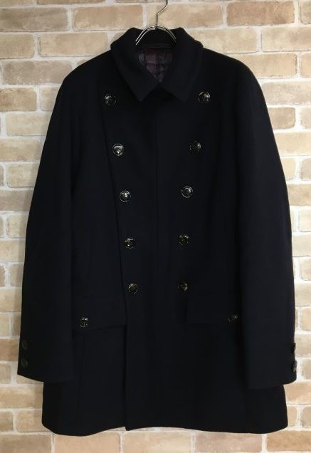 中古】 ｲﾀﾘｱ製 GIORGIO ARMANI ｼﾞｮﾙｼﾞｵｱﾙﾏｰﾆ ﾛﾝｸﾞPｺｰﾄ ﾒﾙﾄﾝ 9WGOC2A