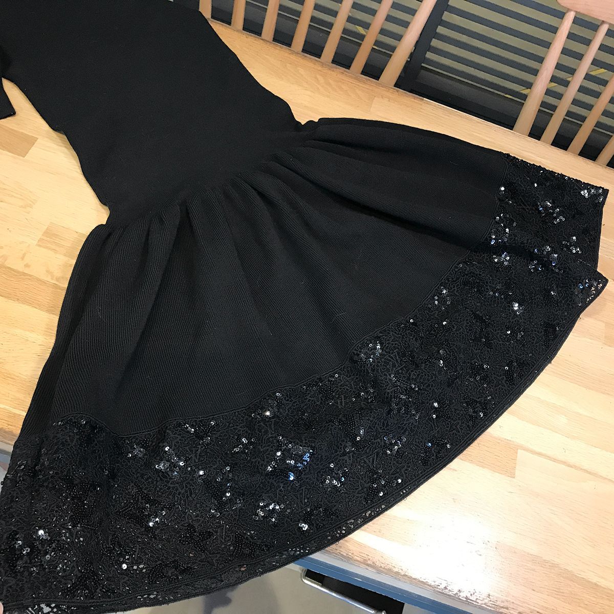 モノグラム 半袖ニットワンピース