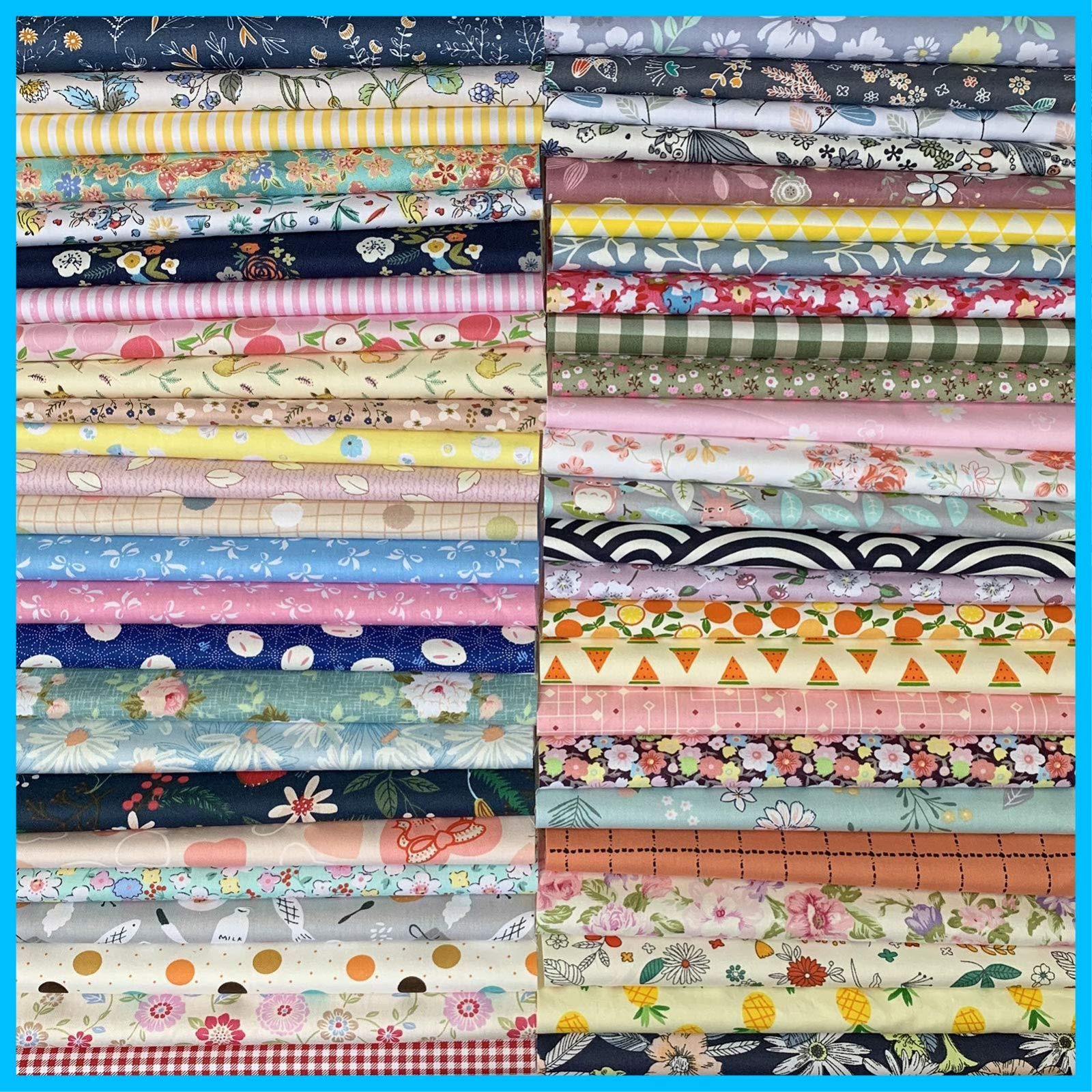 【速発送】G 綿 生地 はぎれセット 花柄 手作り カットクロス パッチワーク 布 約30cm×30cm 50枚