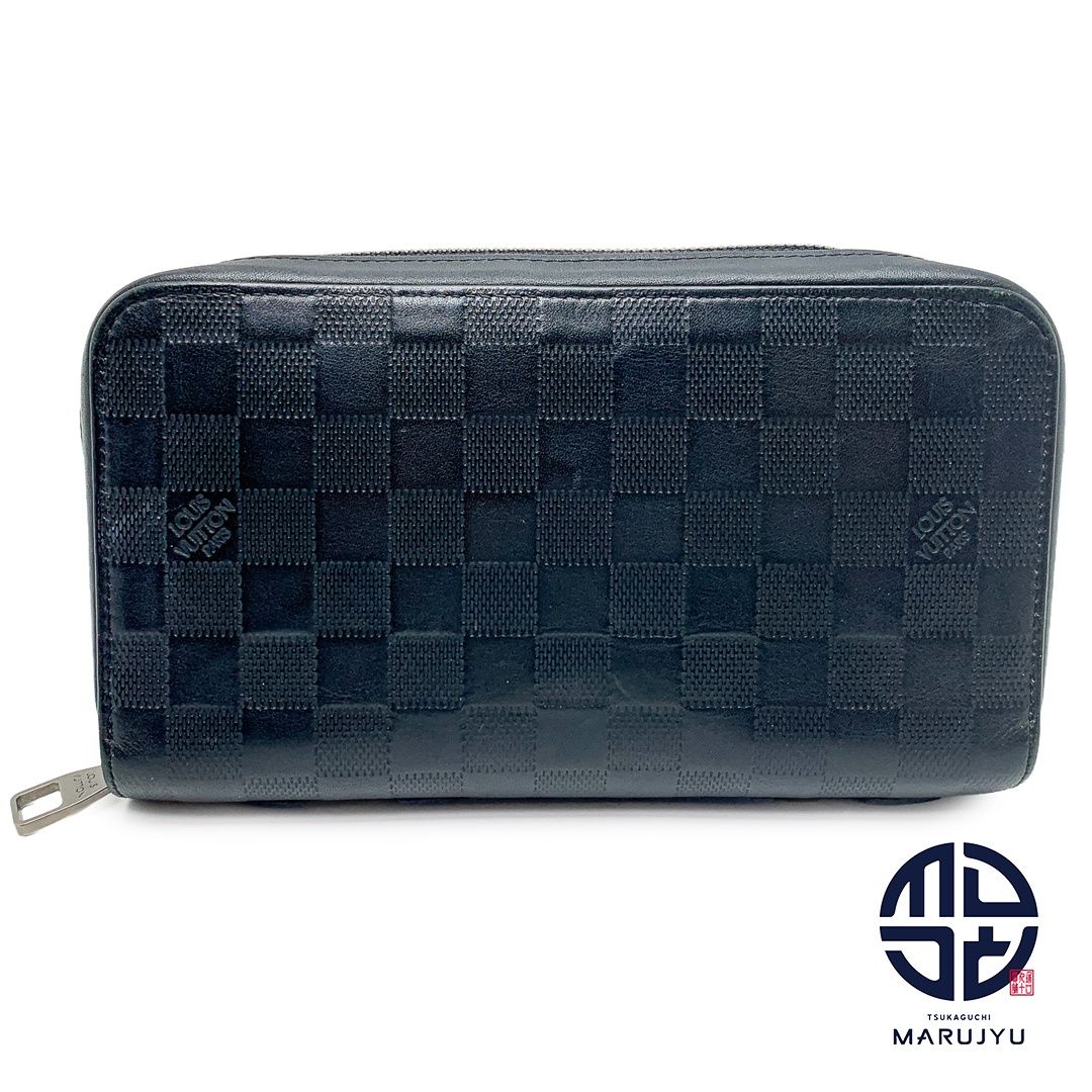 LOUIS VUITTON ルイヴィトン 黒 ブラック ダミエ･アンフィニ ジッピーXL N61254 財布 サイフ セカンドバック メンズ