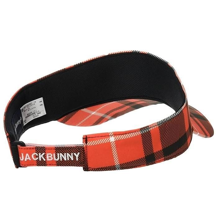 新品未使用 Jack Bunny ドラえもん バイザー オレンジ チェック柄 新品】ジャックバニー ドラえもん コラボ サンバイザー 男女兼用