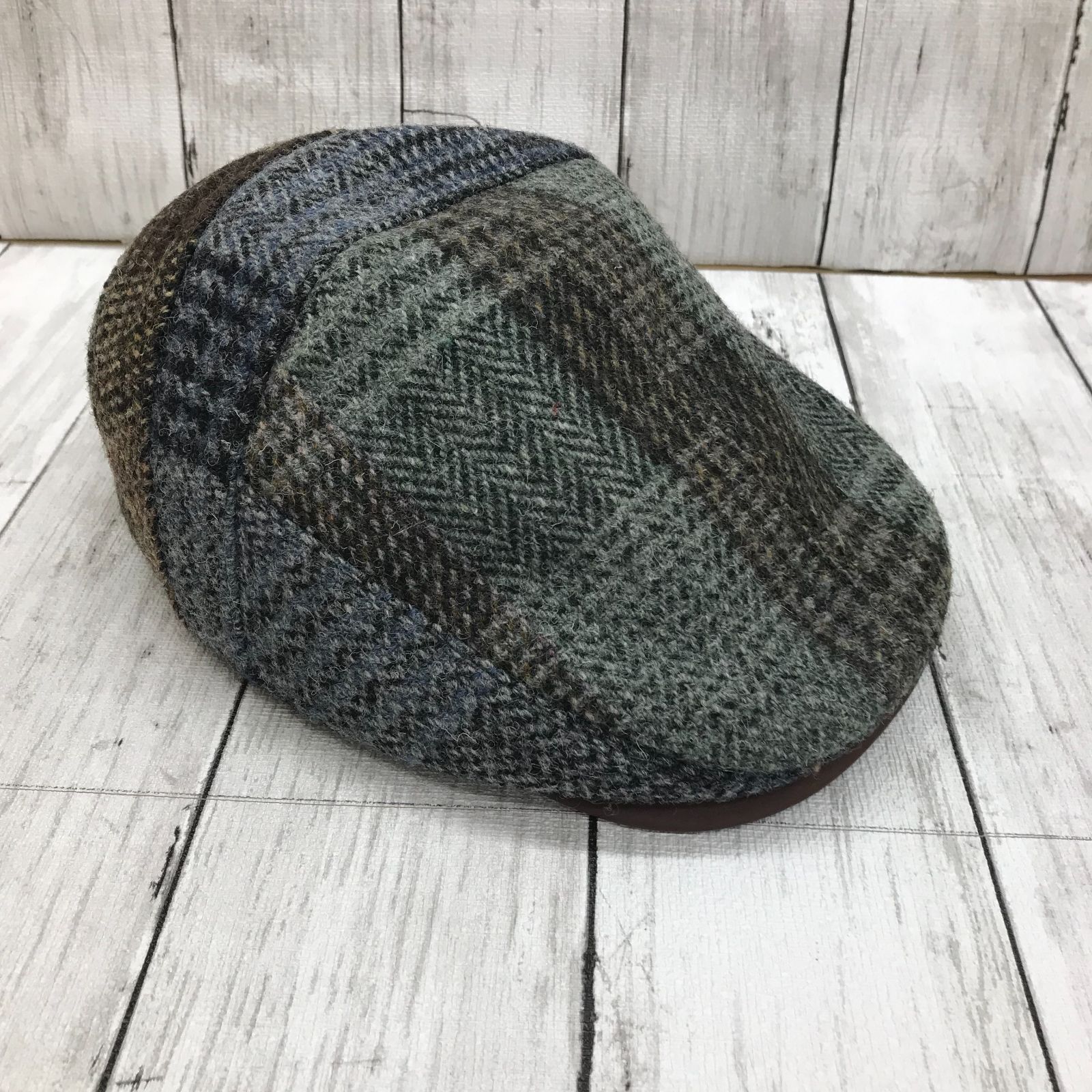 Harris Tweed ハリスツイード チェックハンチングベレー帽 - ハンチング